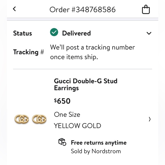 18k Gold GUCCI Double-G Stud Earrings - Picture 9 of 9